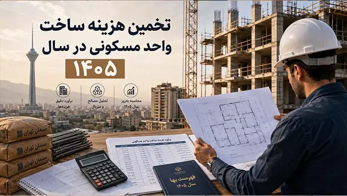 تخمین هزینه ساخت واحد مسکونی در سال ۱۴۰۵