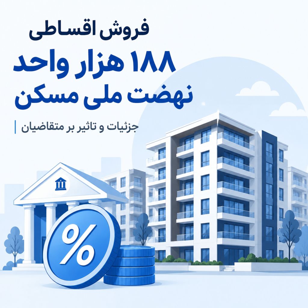 فروش اقساطی ۱۸۸ هزار واحد نهضت ملی مسکن