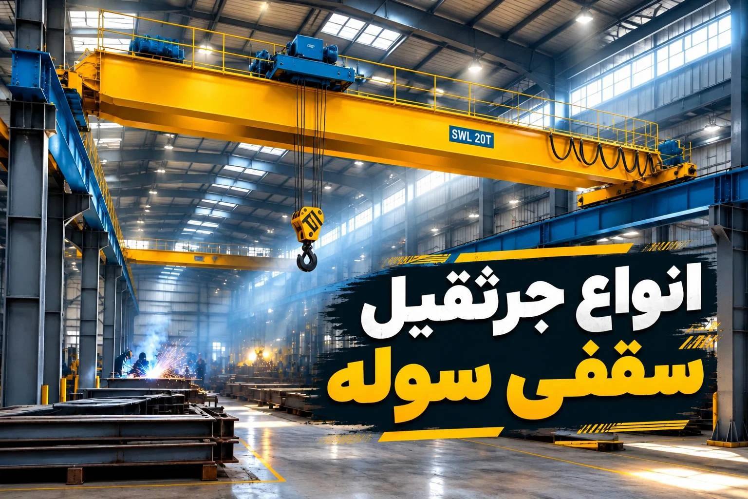 انواع جرثقیل سقفی در سوله صنعتی